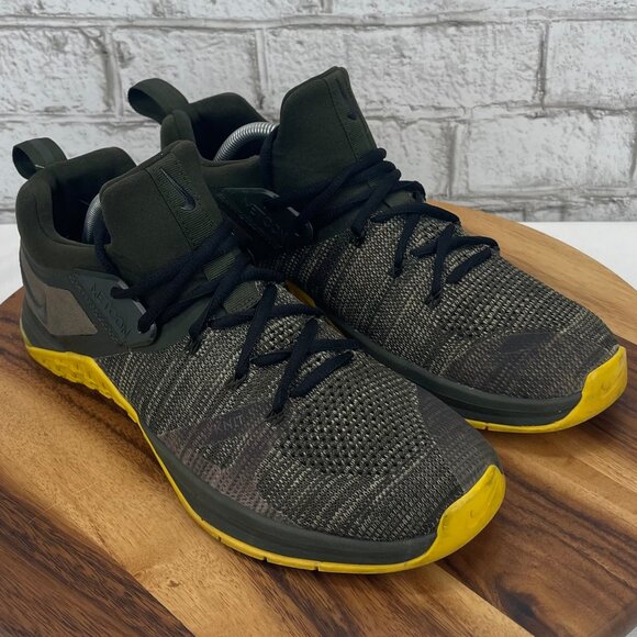 Nike Metcon Flyknit 3 Sequoia AQ8022-300 Mens 10.5 Bright Citron Shoes (Read) main image 4